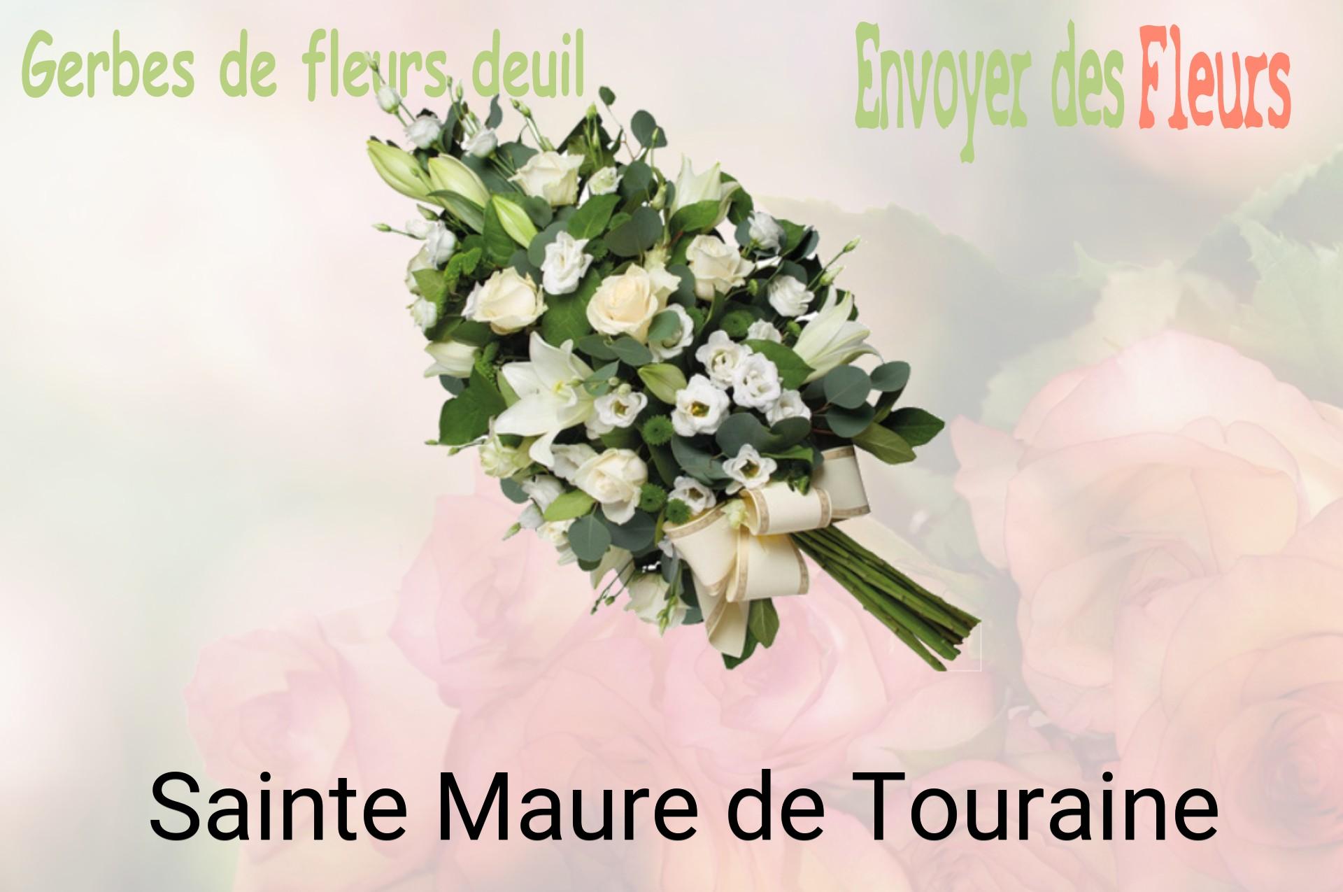 Gerbe de fleurs de deuil livrée à Sainte-Maure-de-Touraine